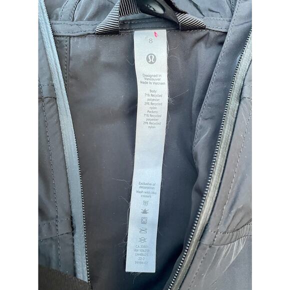 VINTAGE LULULEMON Windbreaker‎ Puffer Coat Casual Men's Black SIZE M - Picture 7 of 8